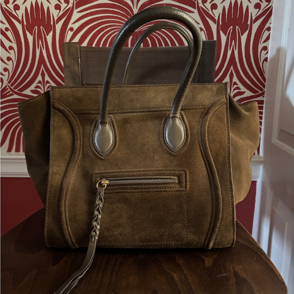 Celine Luggage Phantom Suede Tote Bag - Picture 7 of 16
